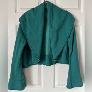 BRYN WALKER • Bamboo Organic Cotton draped waterfall cardigan Lagenlook bell